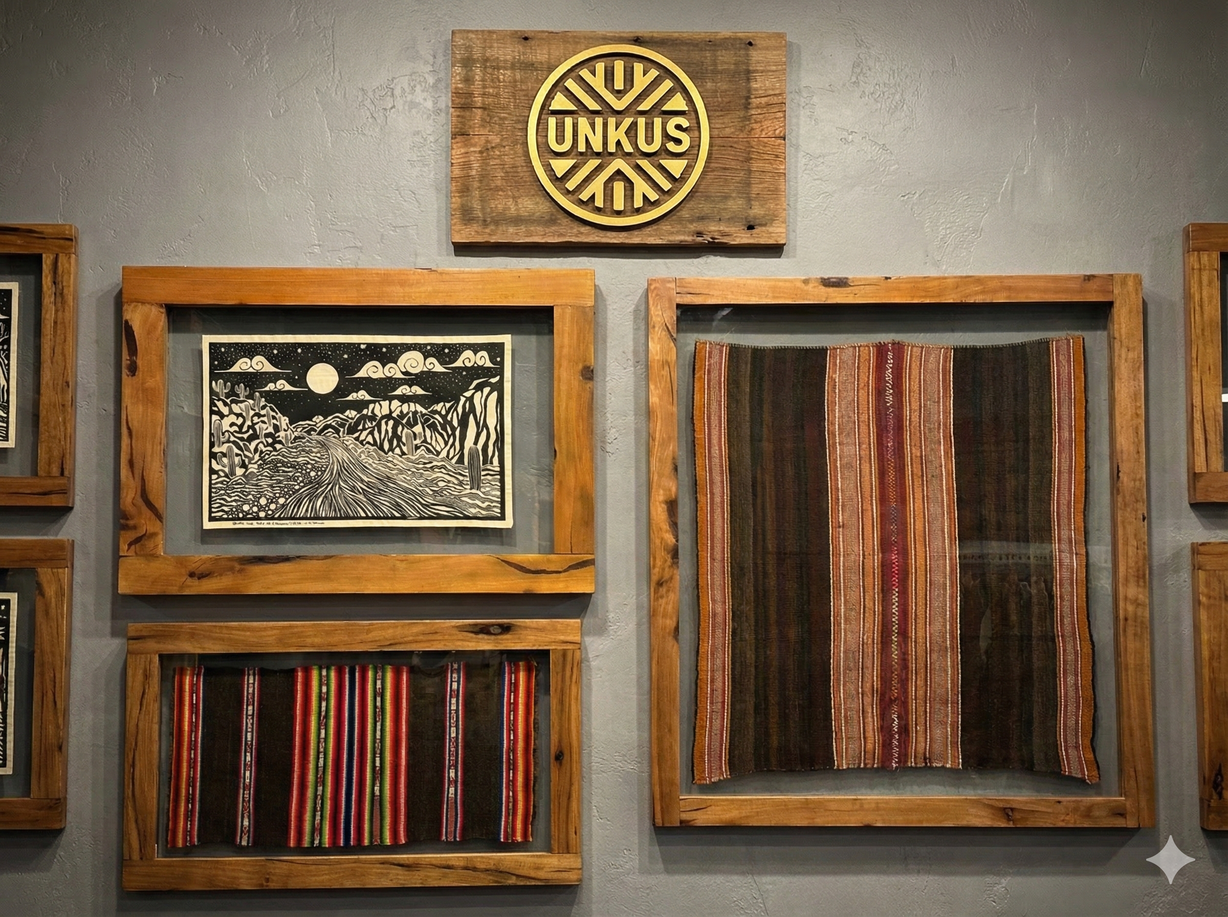 Cuadros, vetas y telares.