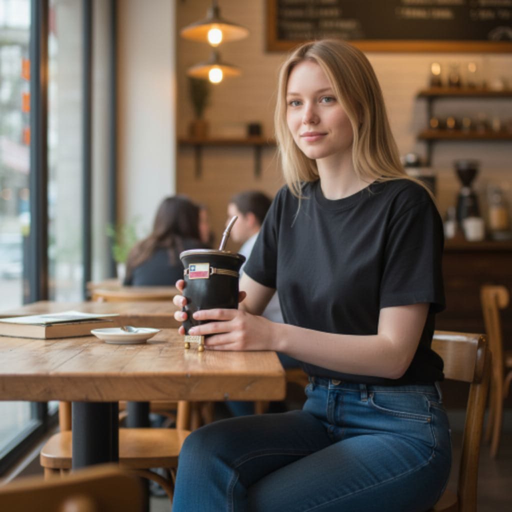 Mate camionero premium bandera chilena