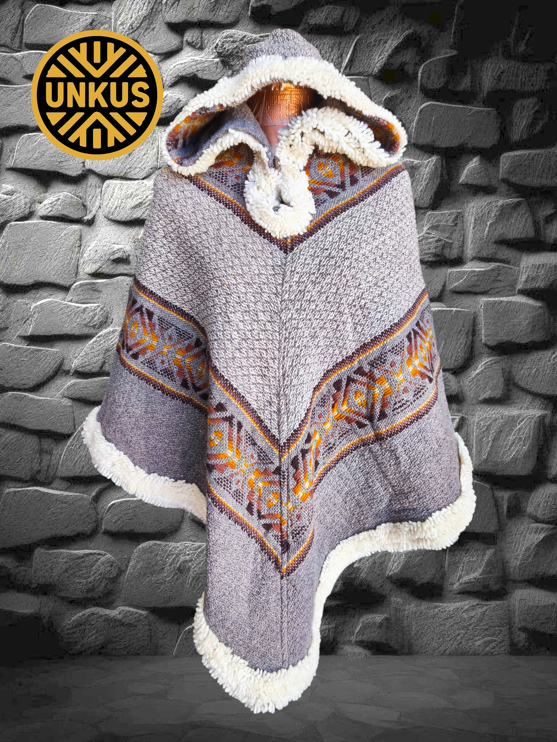 Poncho femenino 3 puntas