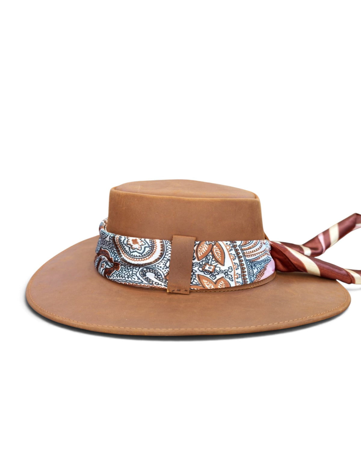 Sombrero de Cuero "Bohemia" 100% Cuero Genuino