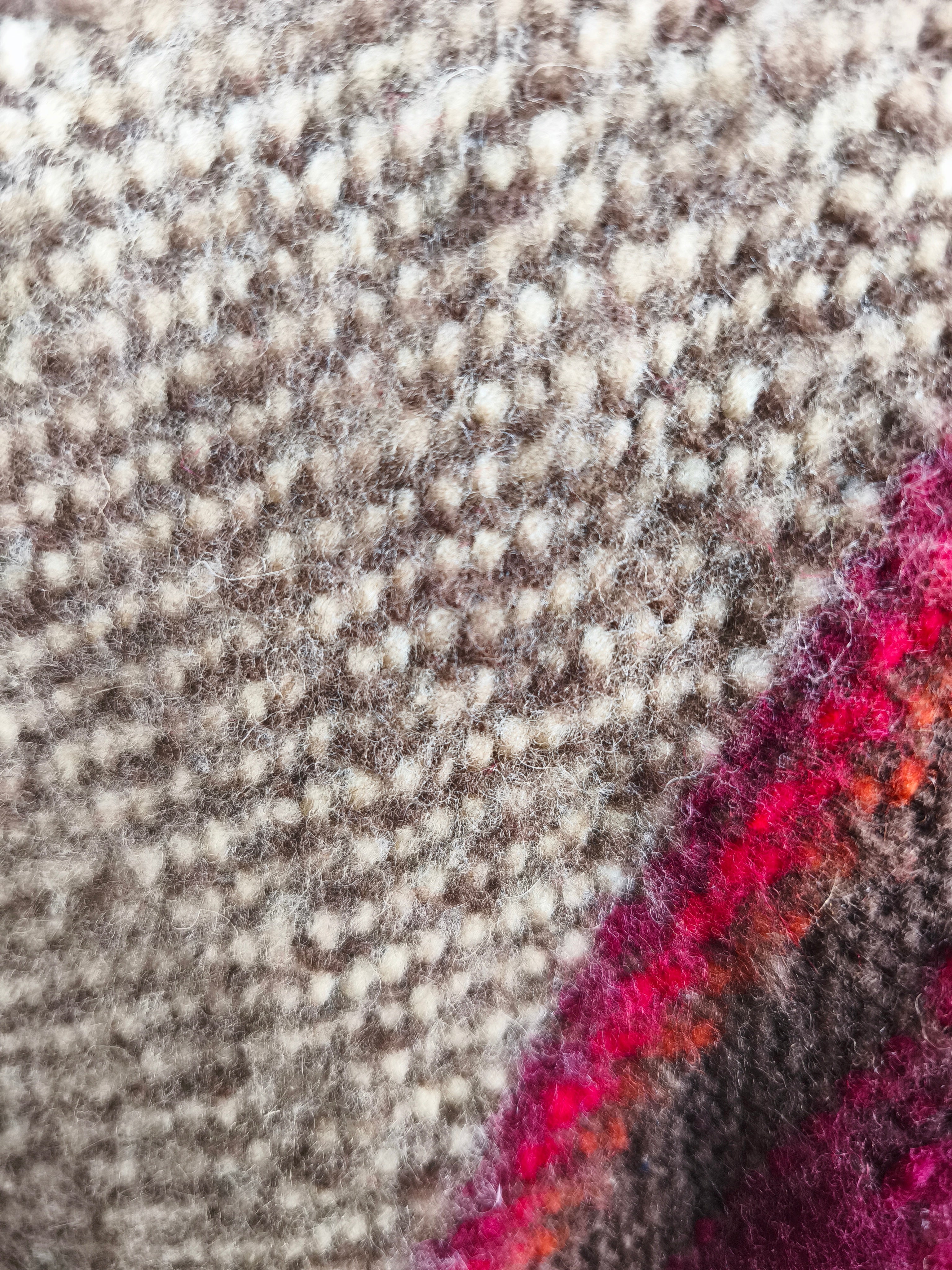 Ruana marrón 100% lana natural