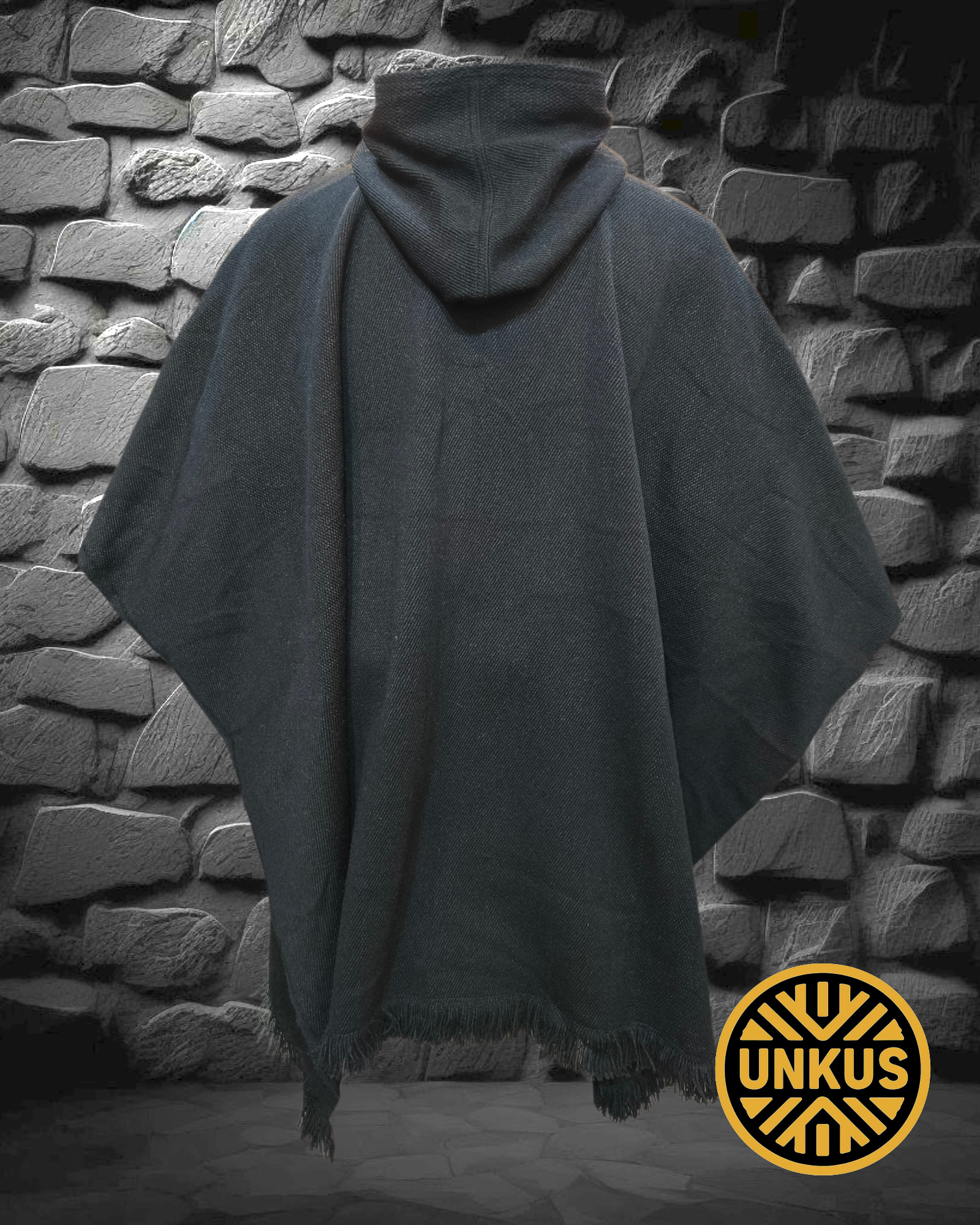 Poncho Kurü - Colección mapuche