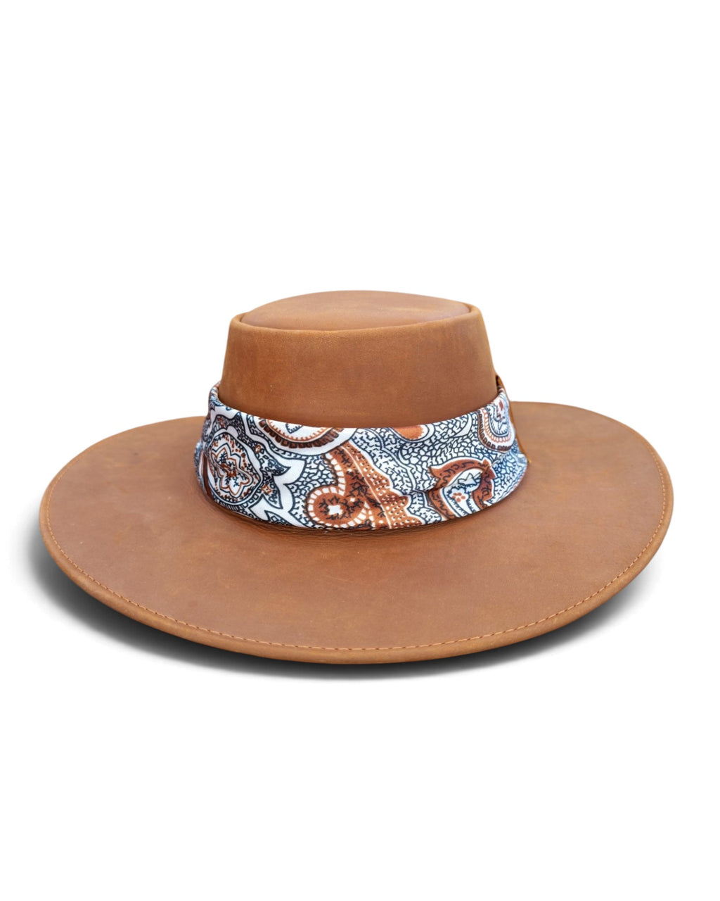 Sombrero de Cuero "Bohemia" 100% Cuero Genuino