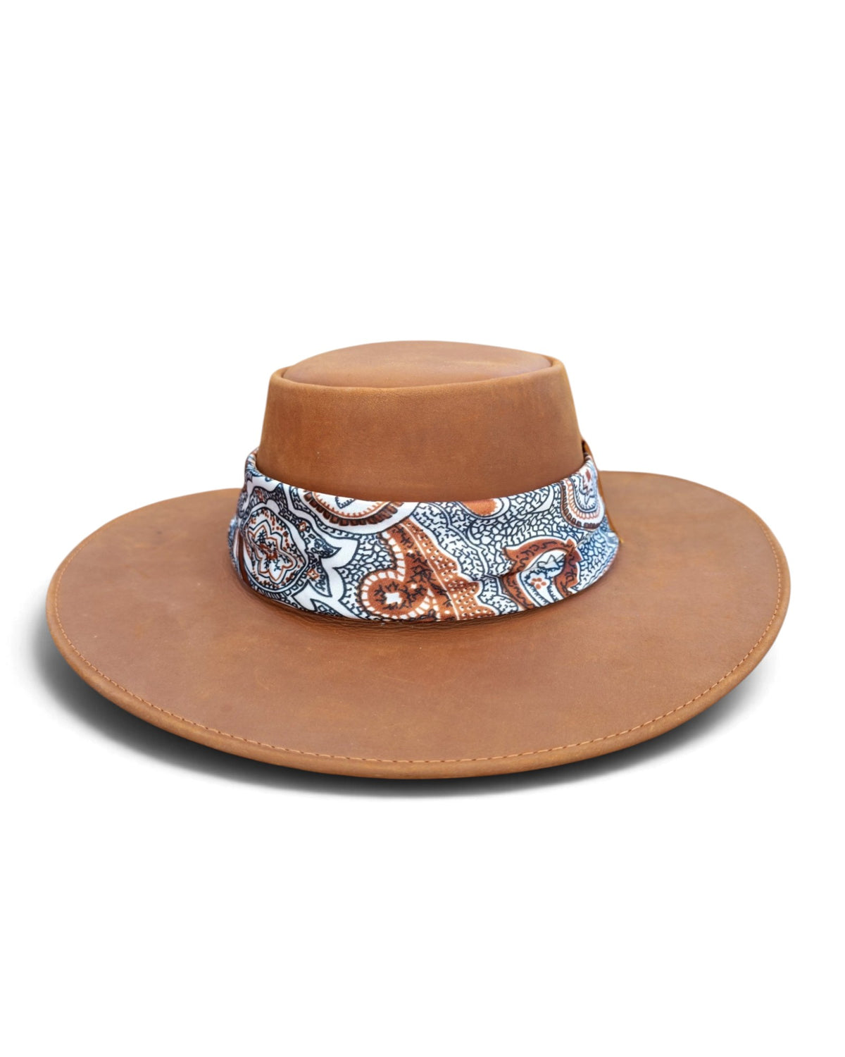 Sombrero de Cuero "Bohemia" 100% Cuero Genuino