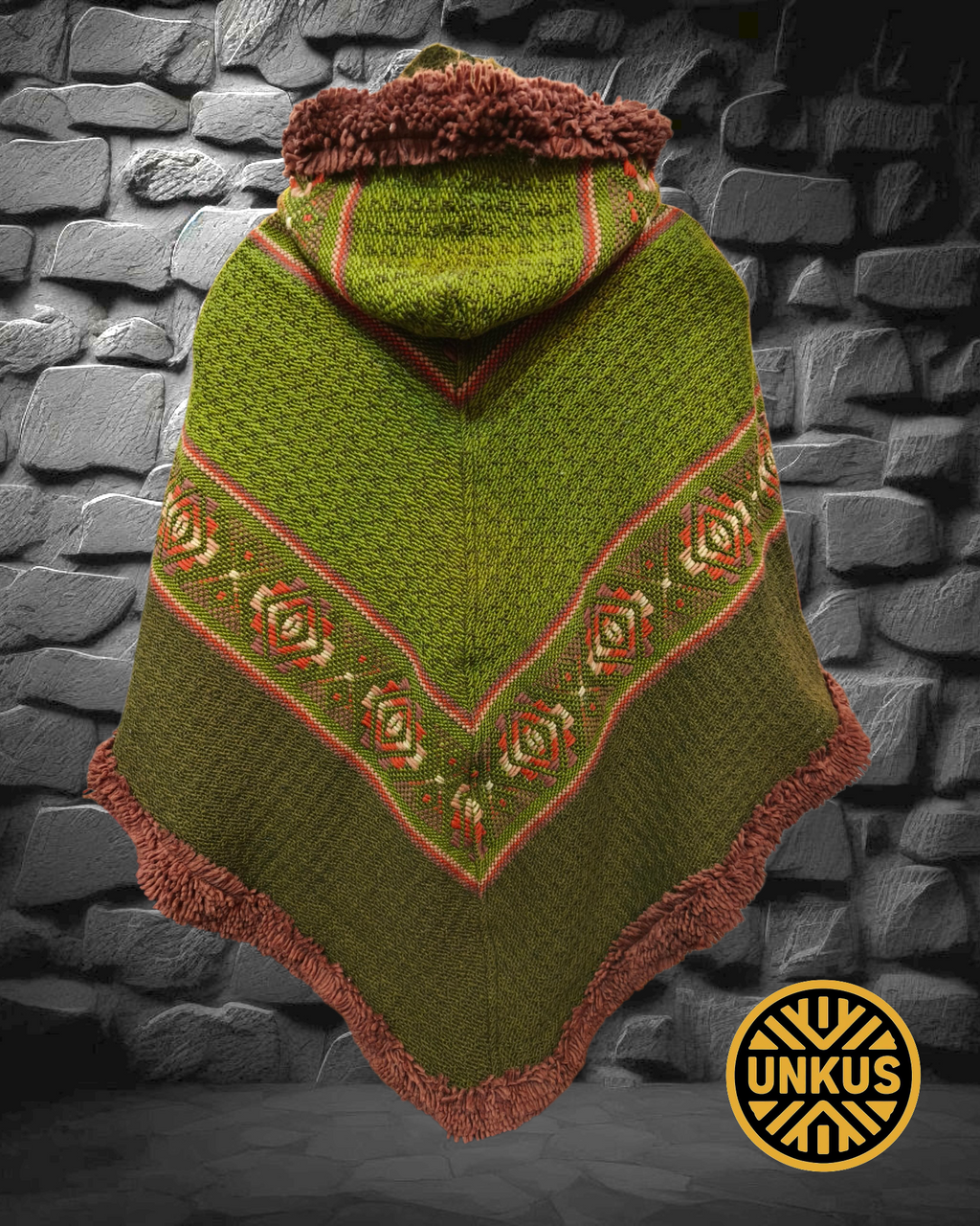 Poncho tres puntas - WARMI Musgo