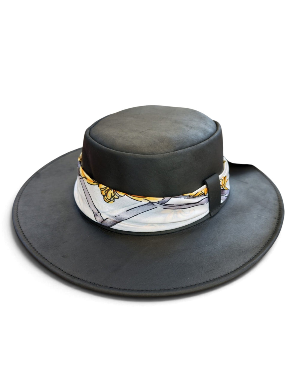 Sombrero de Cuero "Bohemia" 100% Cuero Genuino