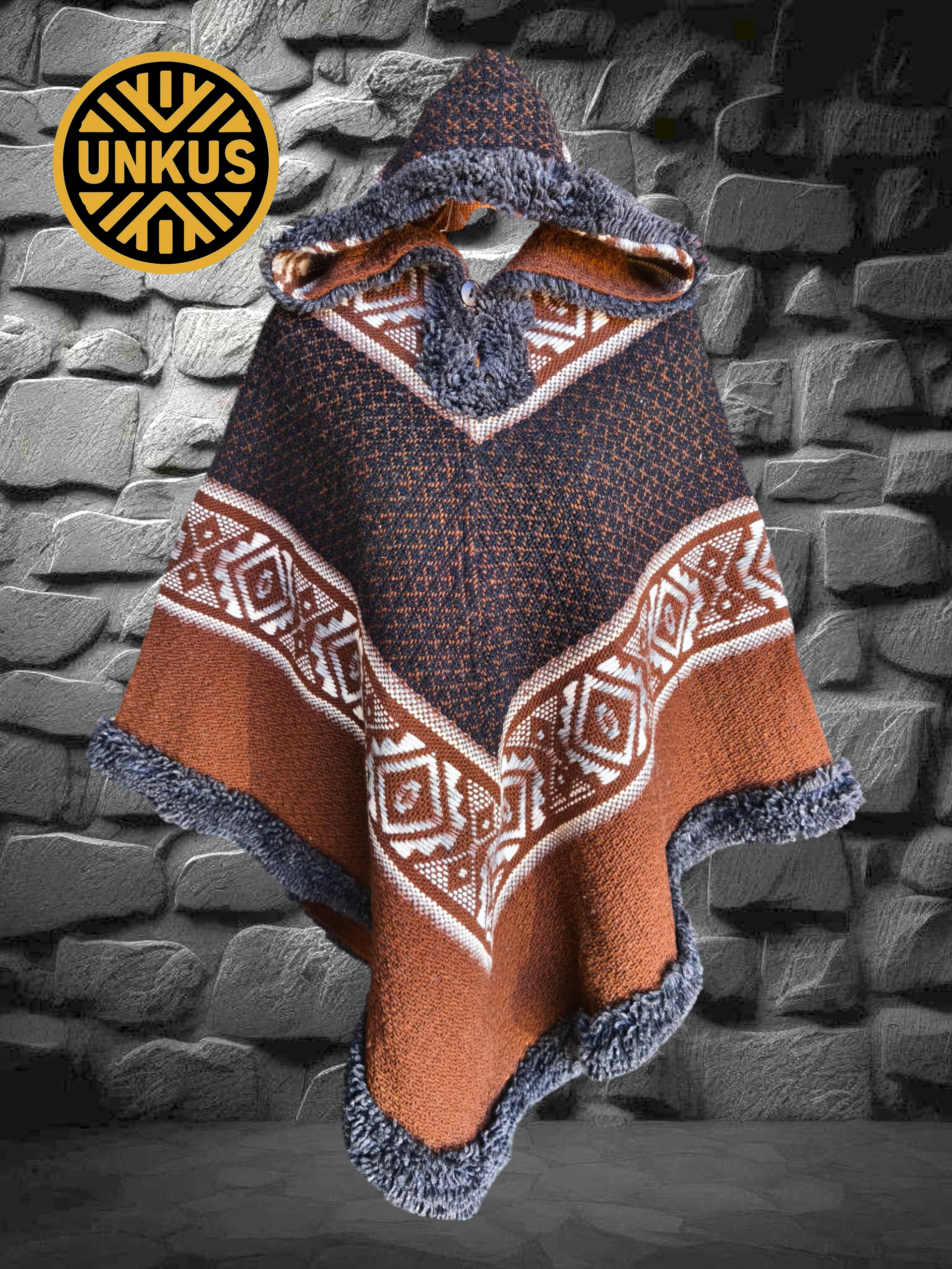 Poncho femenino 3 puntas