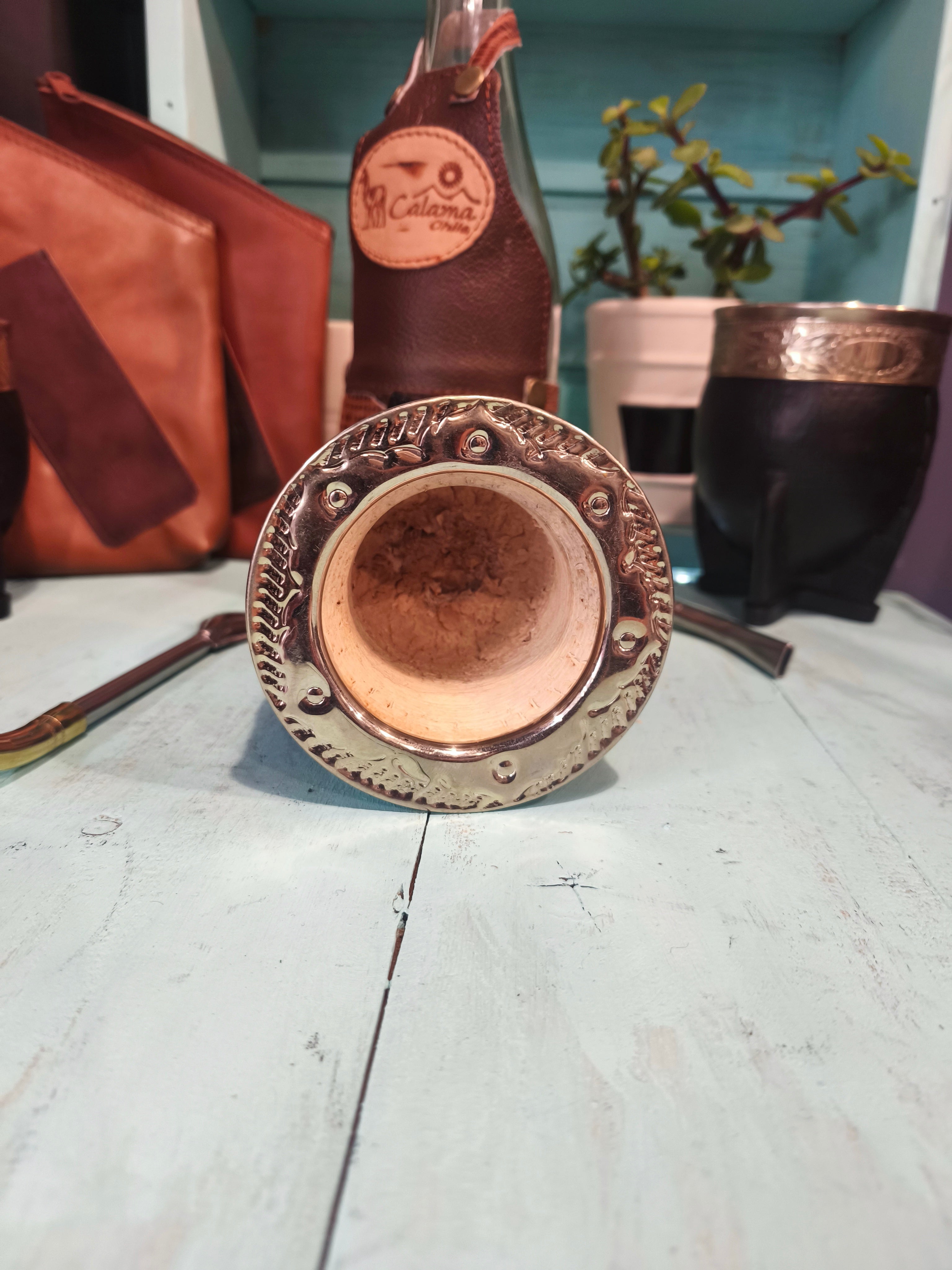 Mate imperial premium virola cincelada (calabaza)