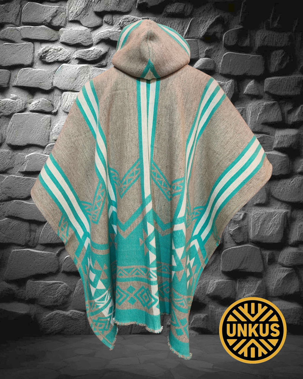 Poncho premium TIAHUANACO con capucha