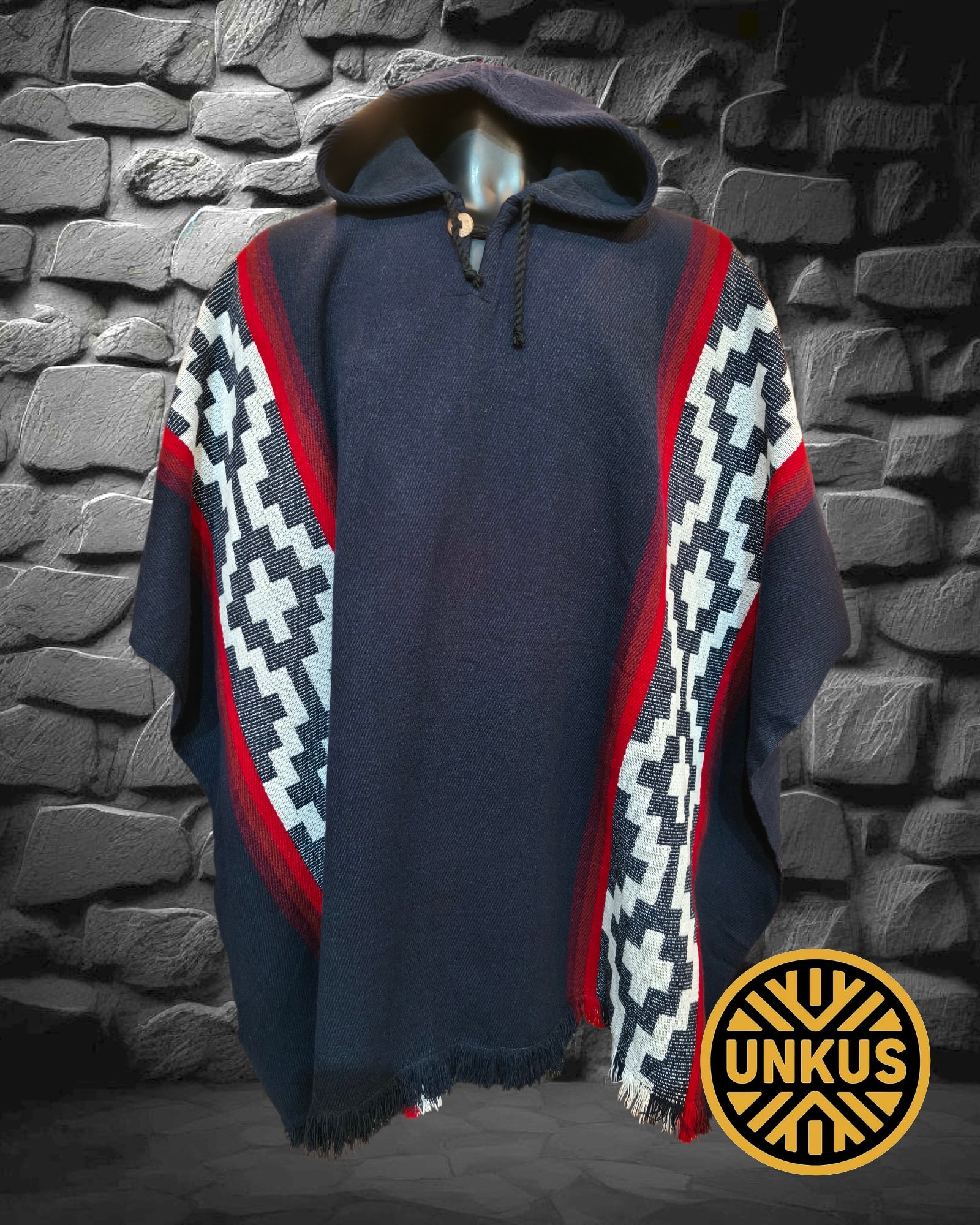 Poncho araucano (disponible en varios colores)