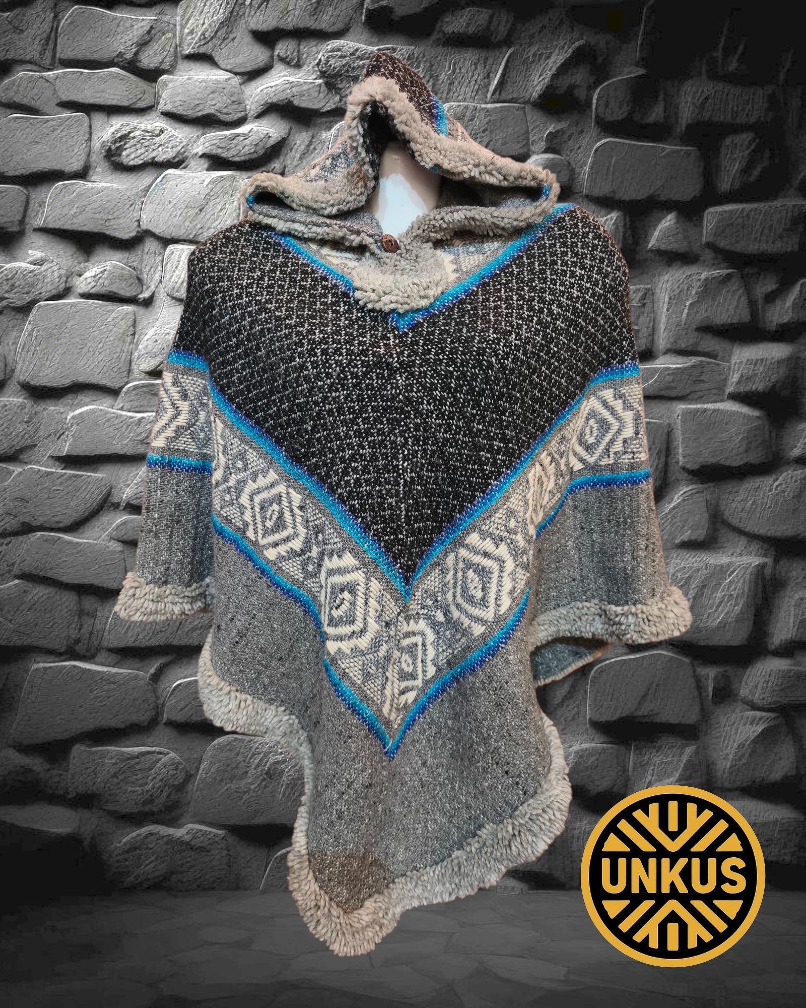 Poncho femenino 3 puntas (5 colores)