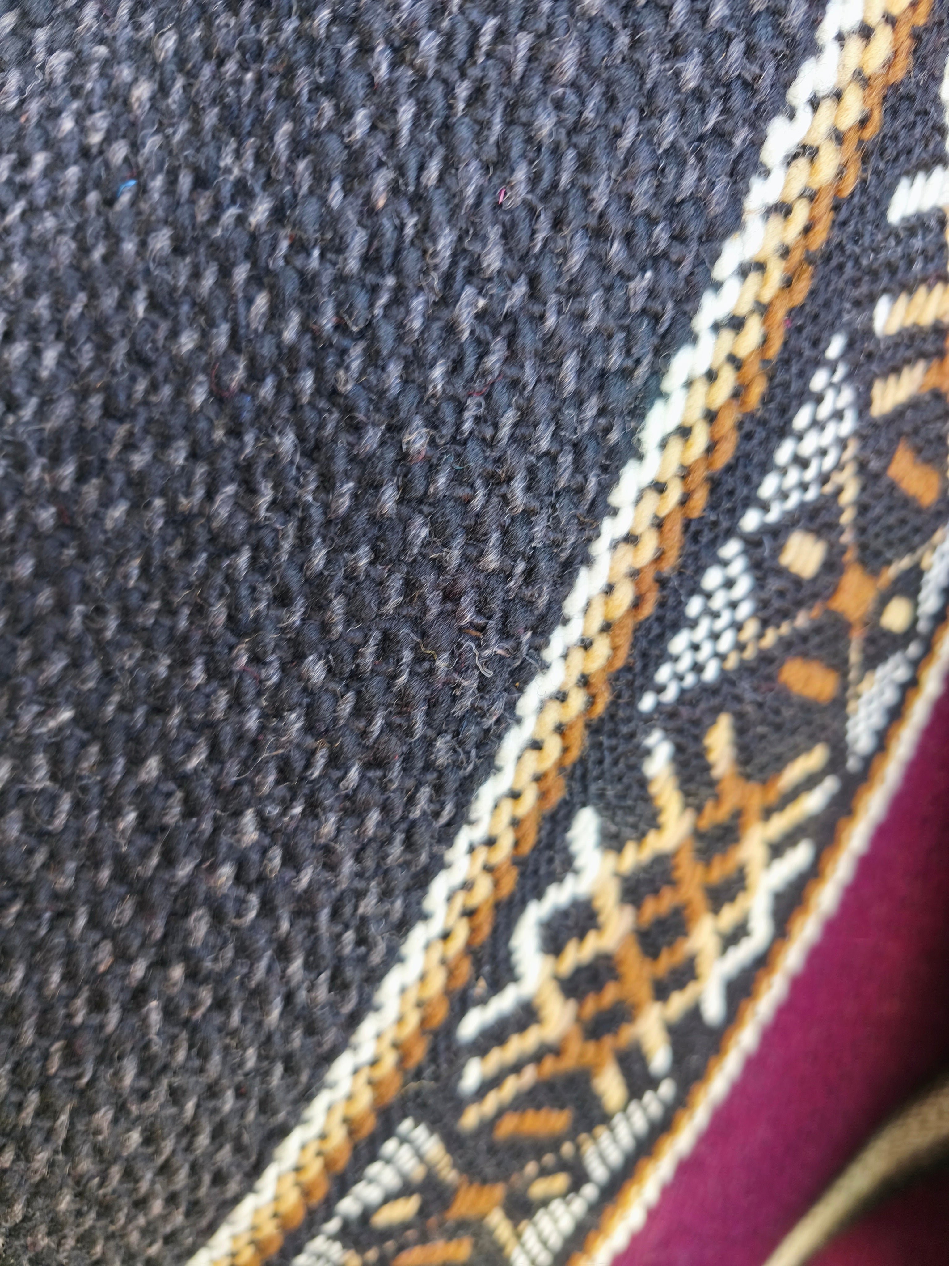 Ruana Burdeo 100% lana natural