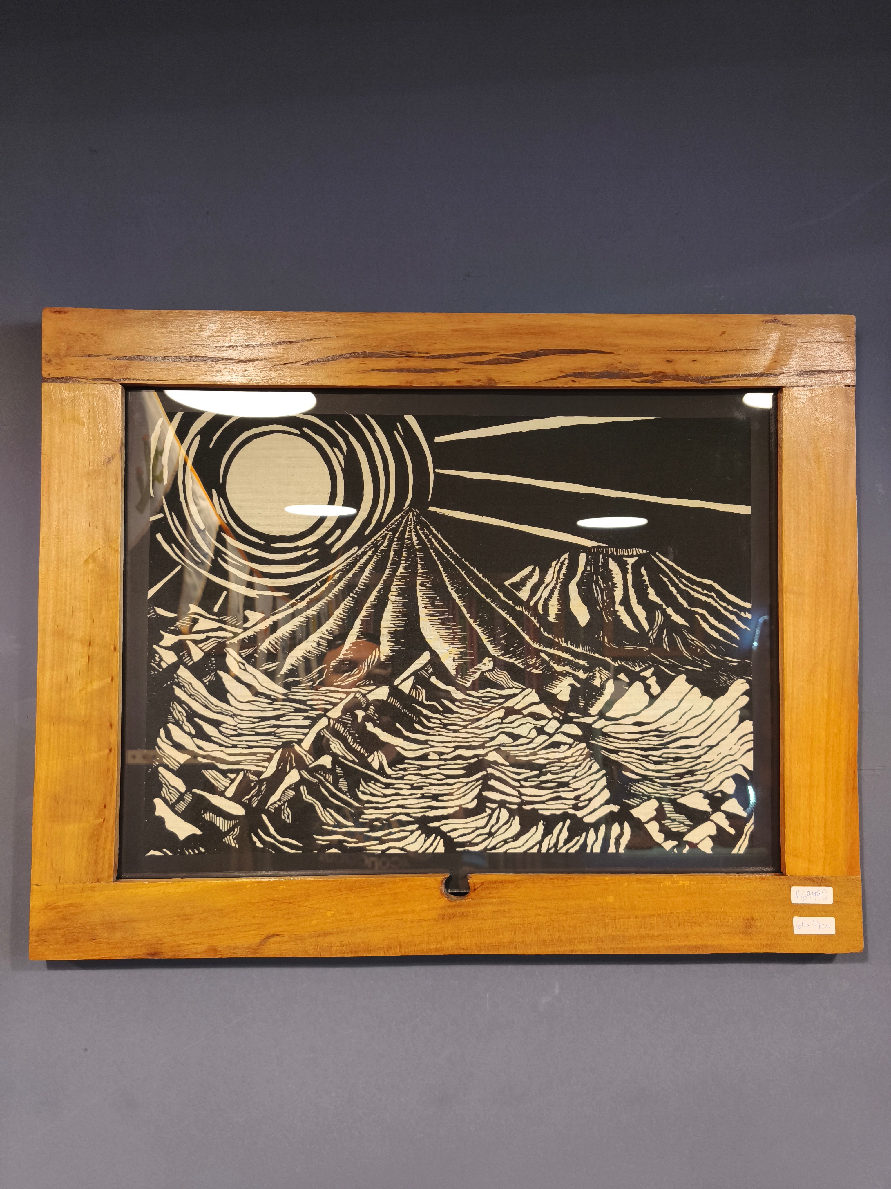 Cuadro "Sol sobre Licancabur y Juriques" – Arte Relmu