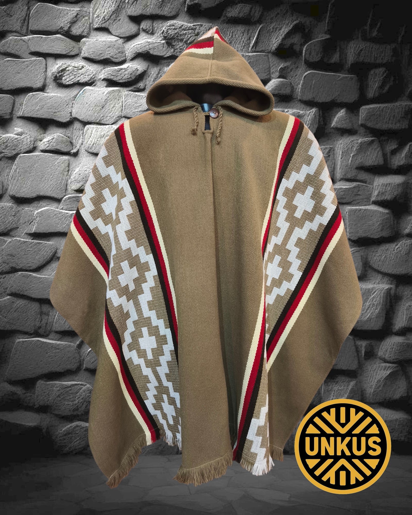 Poncho araucano (disponible en varios colores)