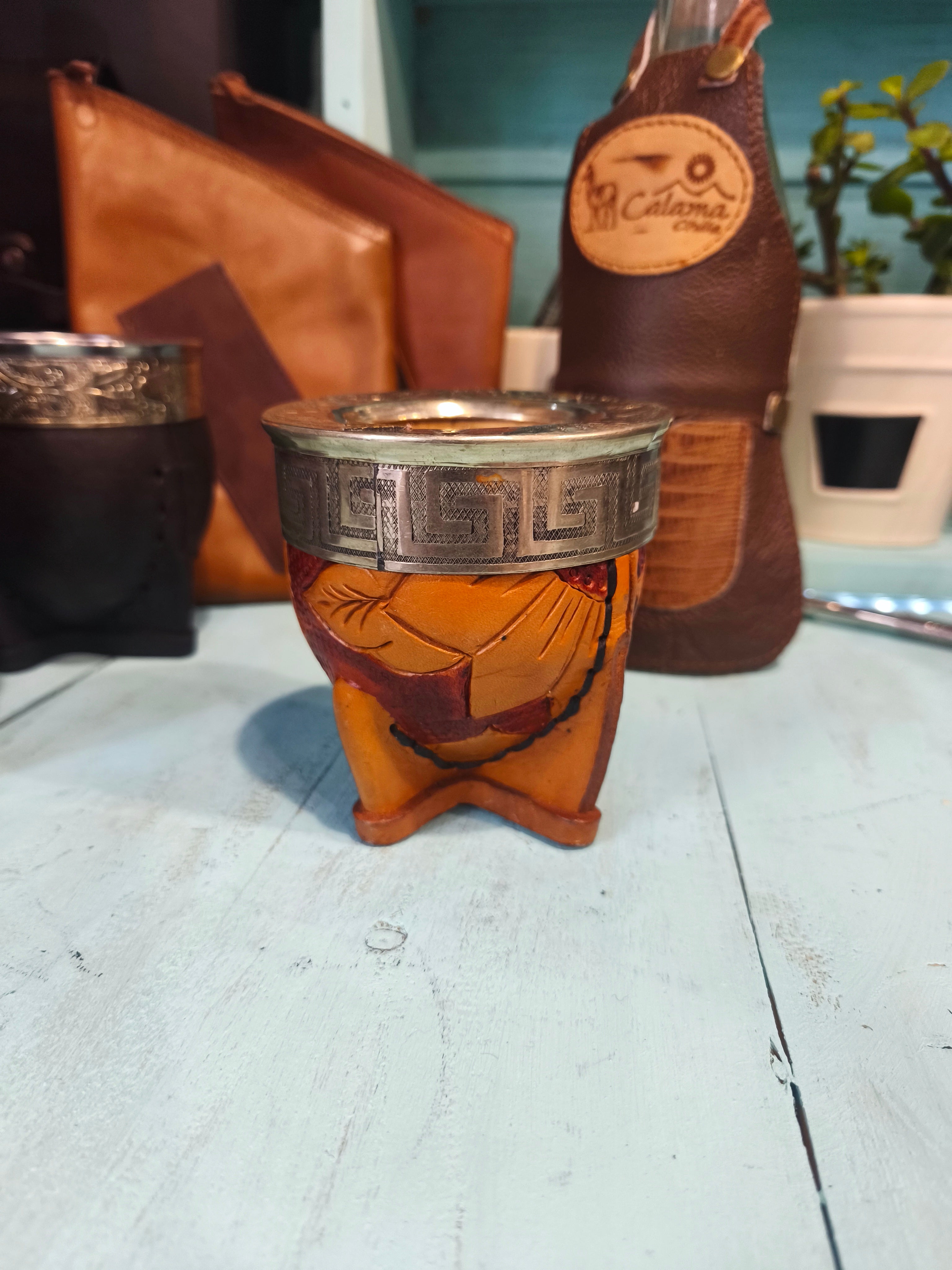 Mate imperial premium virola cincelada (calabaza)