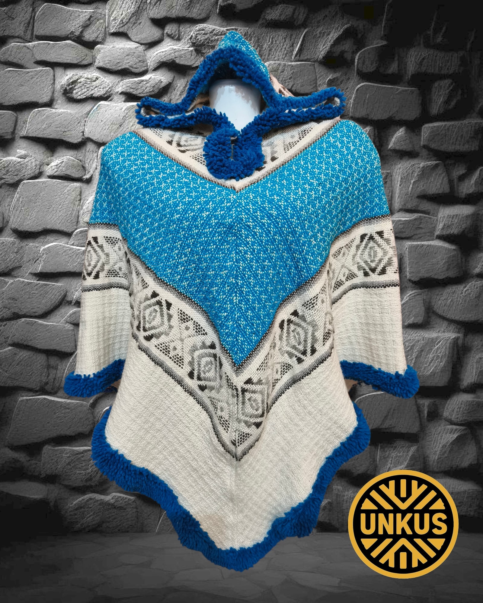 Poncho femenino 3 puntas (5 colores)