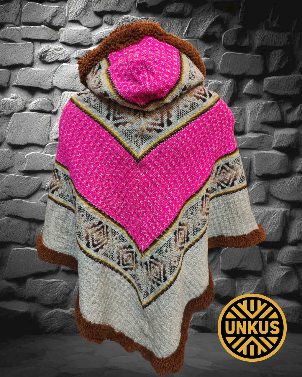 Poncho femenino 3 puntas (5 colores)