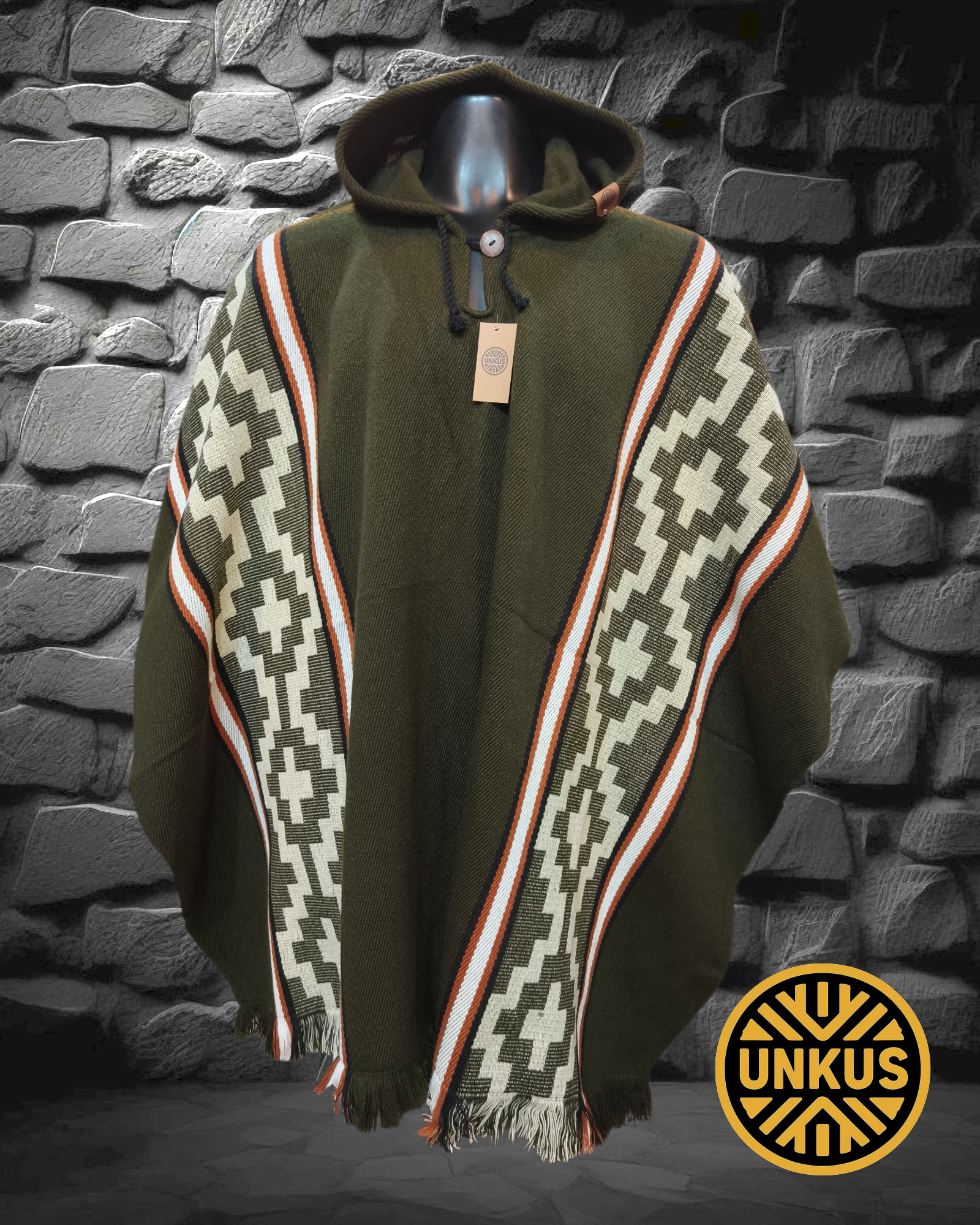 Poncho Karü - Colección mapuche