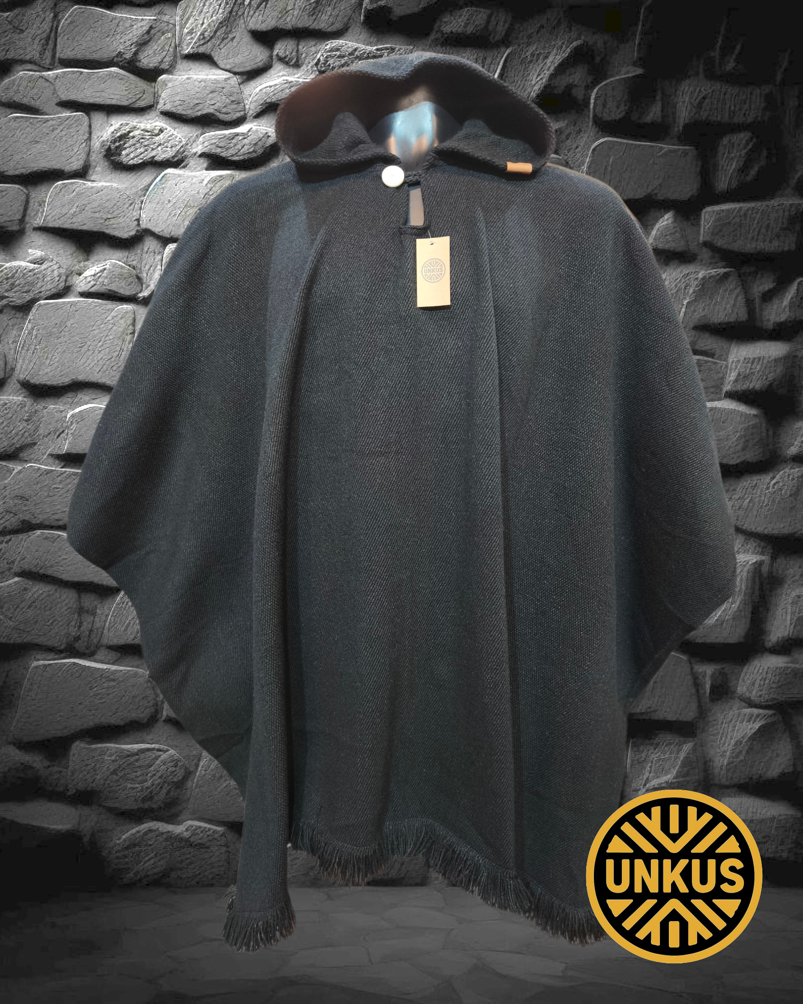 Poncho Kurü - Colección mapuche