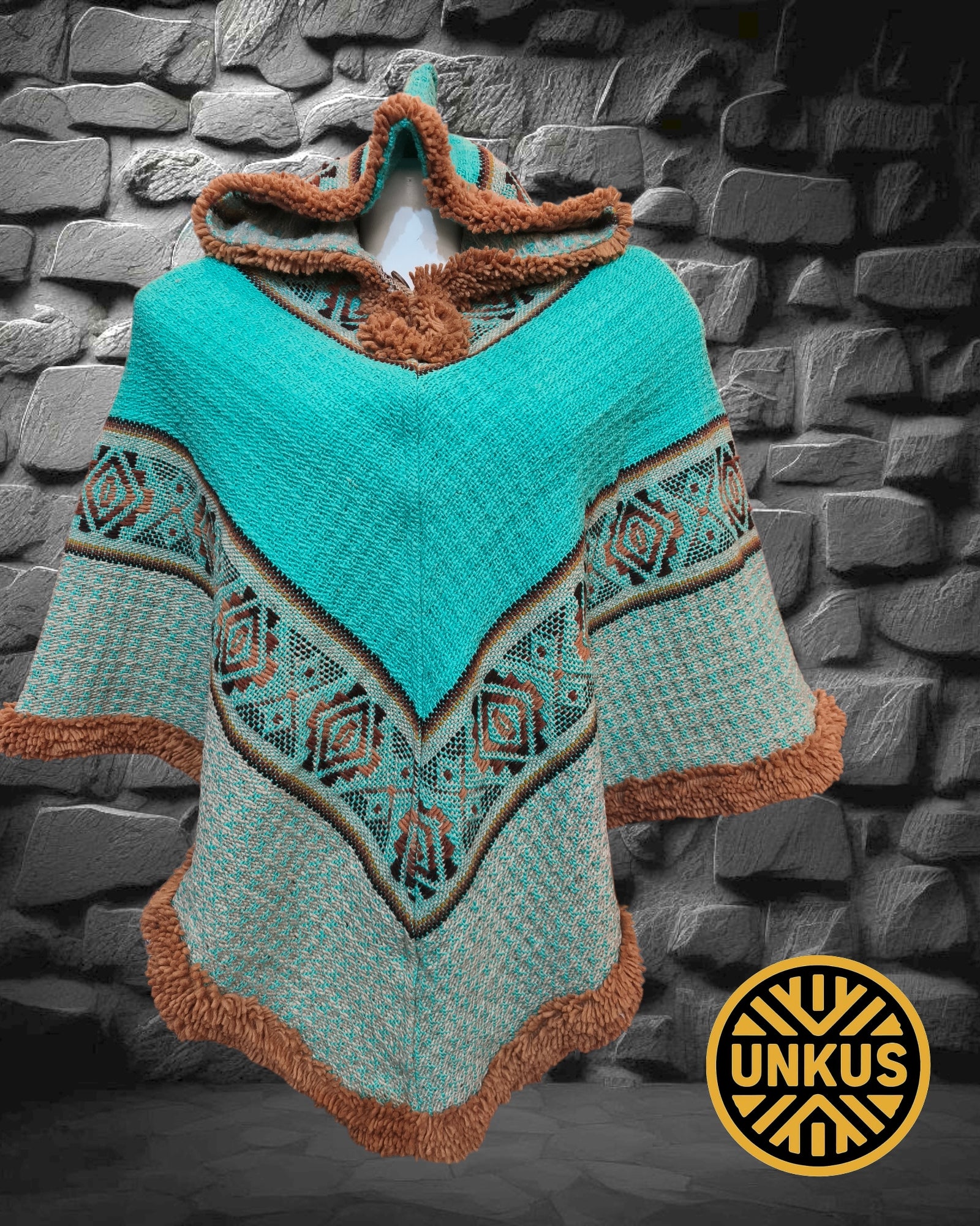 Poncho femenino 3 puntas (5 colores)