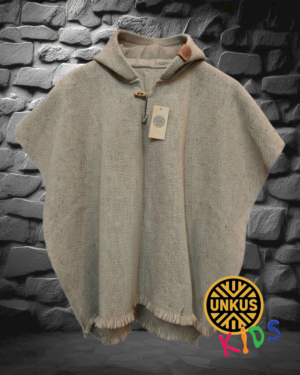 Poncho "KIDS" Beige crudo