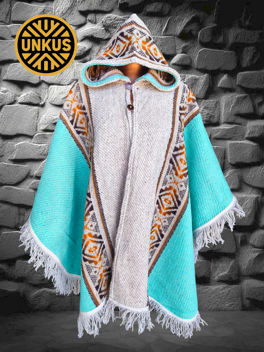 Ruana Calipso 100% lana natural