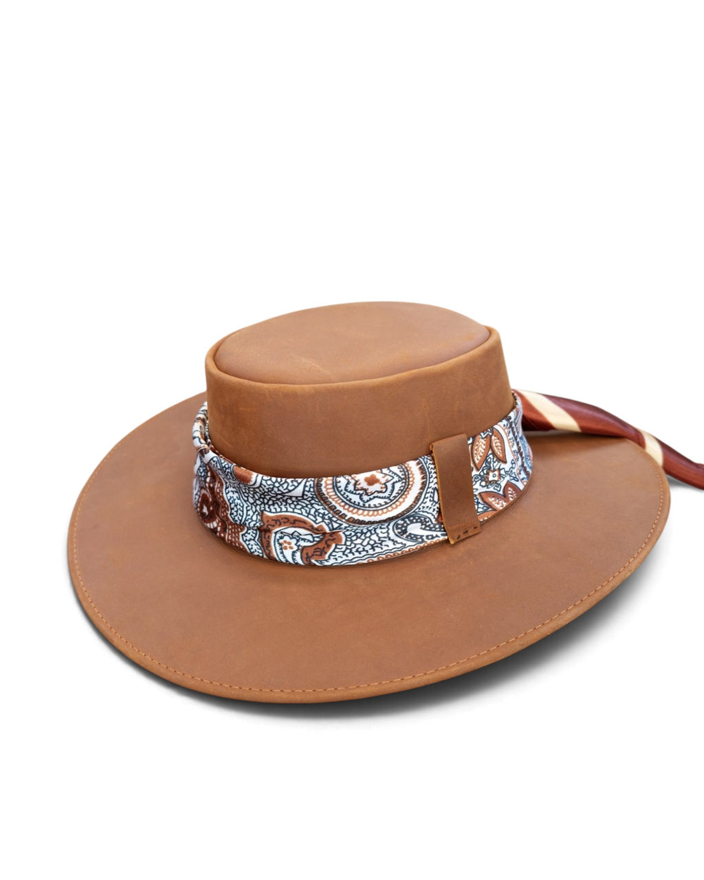 Sombrero de Cuero "Bohemia" 100% Cuero Genuino