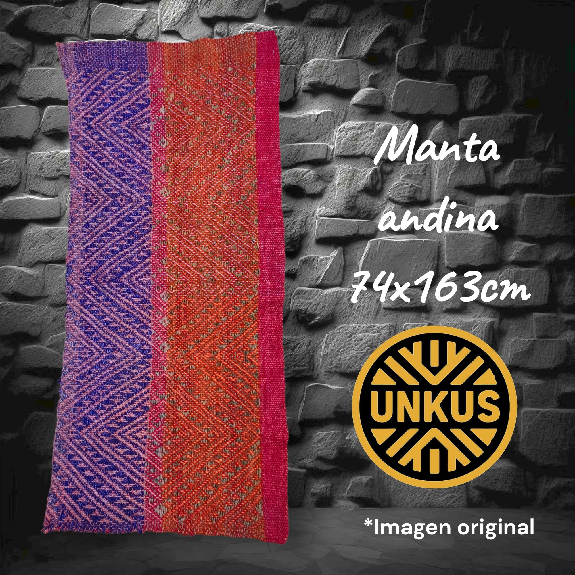Manta andina 74x163cm