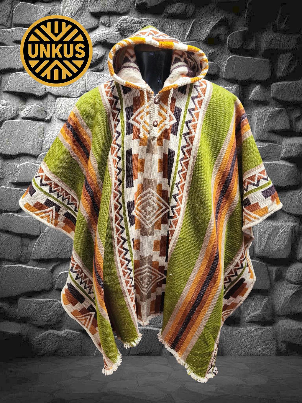 Poncho premium TIAHUANACO con capucha