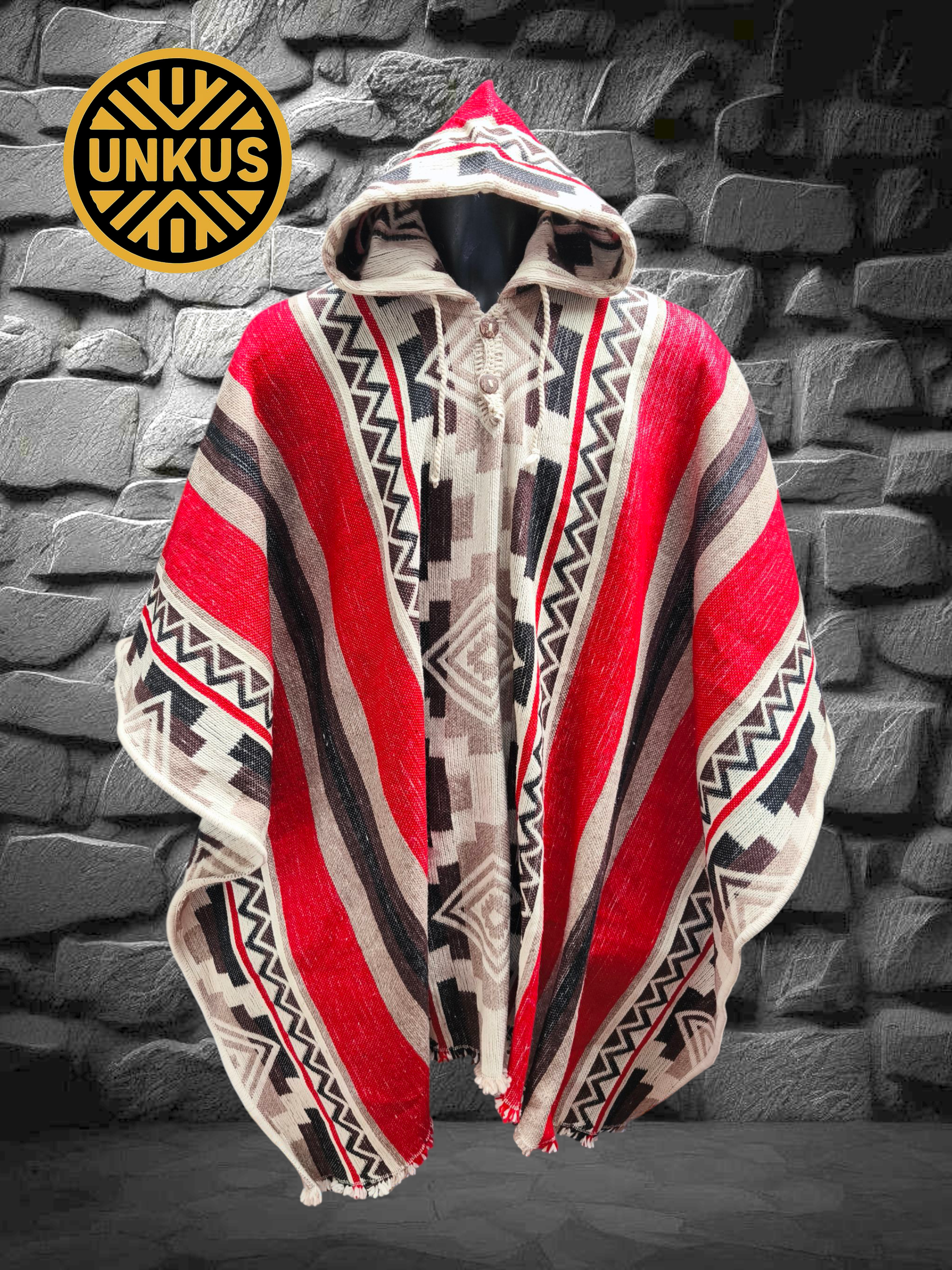 Poncho premium CHAVÍN con capucha