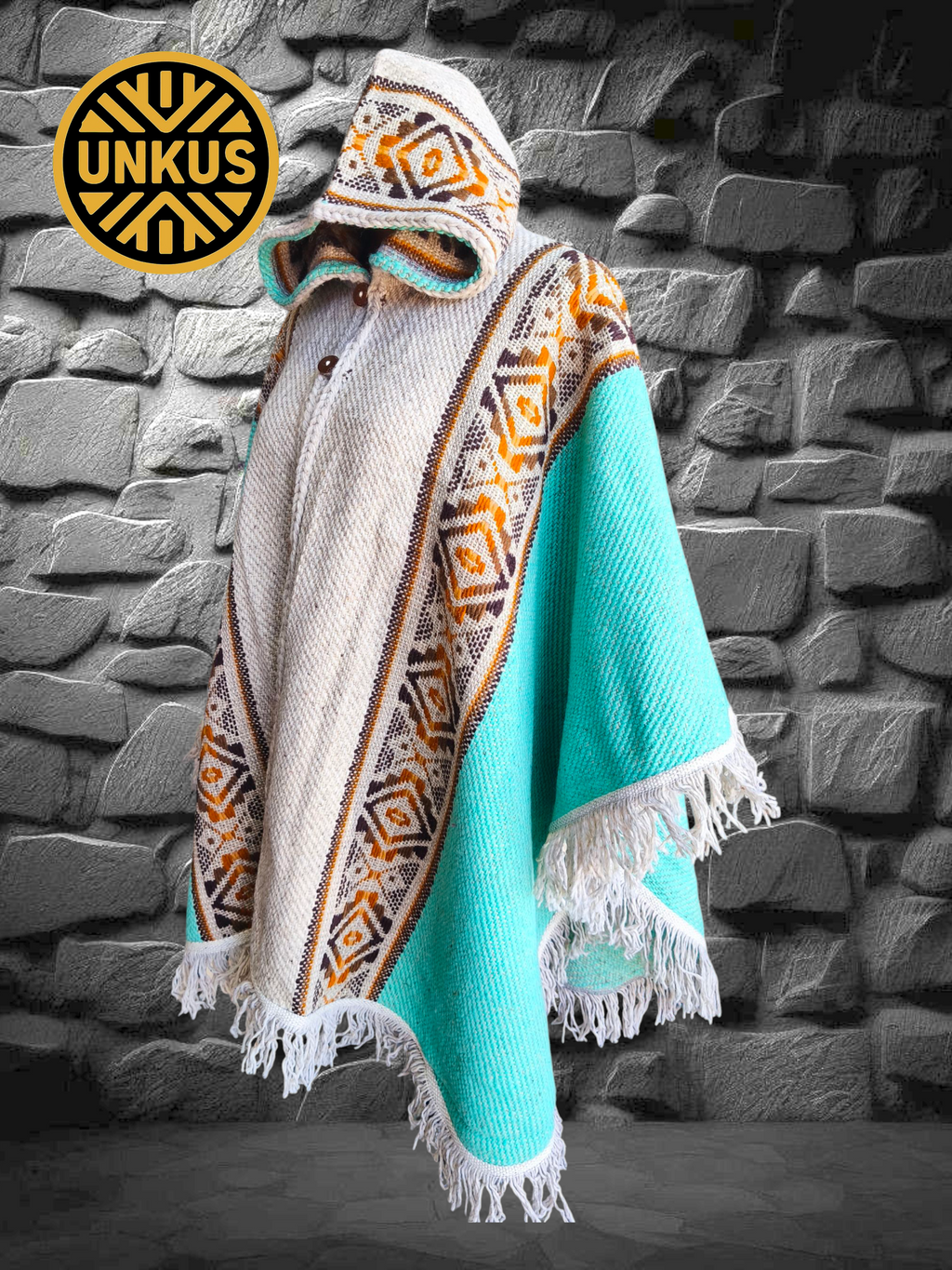 Ruana Calipso 100% lana natural