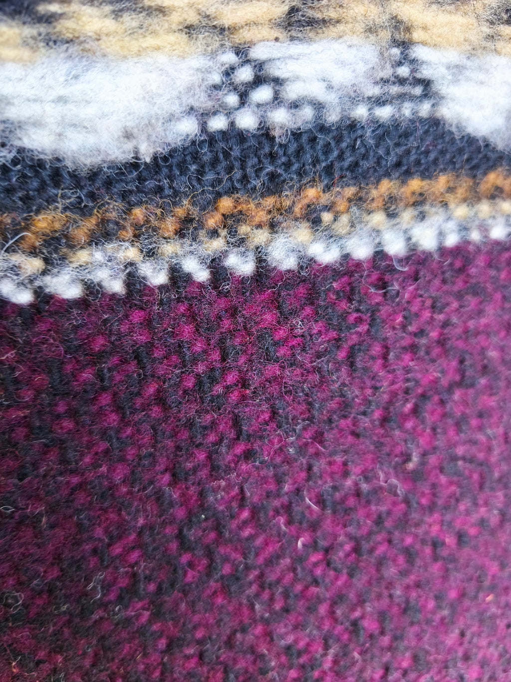 Ruana Burdeo 100% lana natural