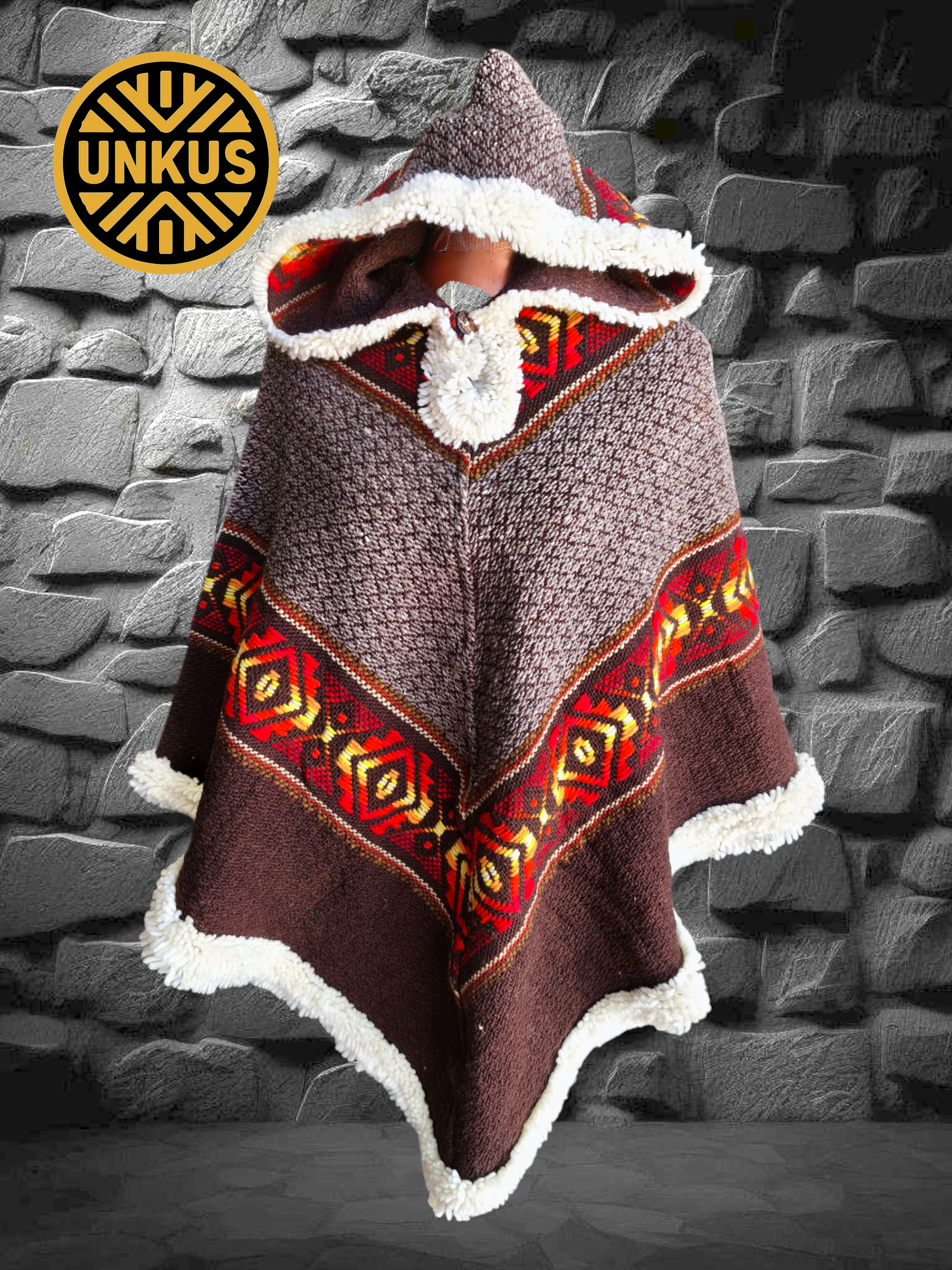 Poncho femenino 3 puntas