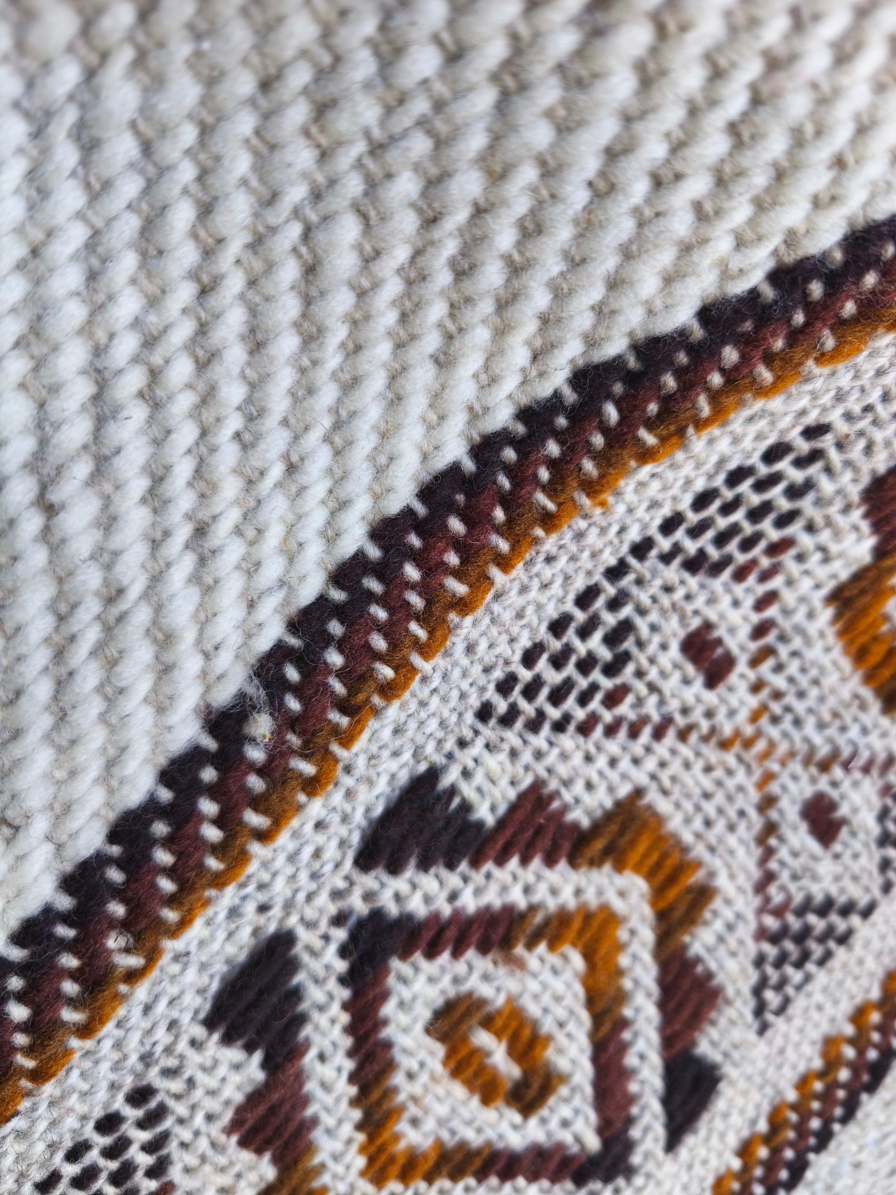 Ruana beige 100% lana natural