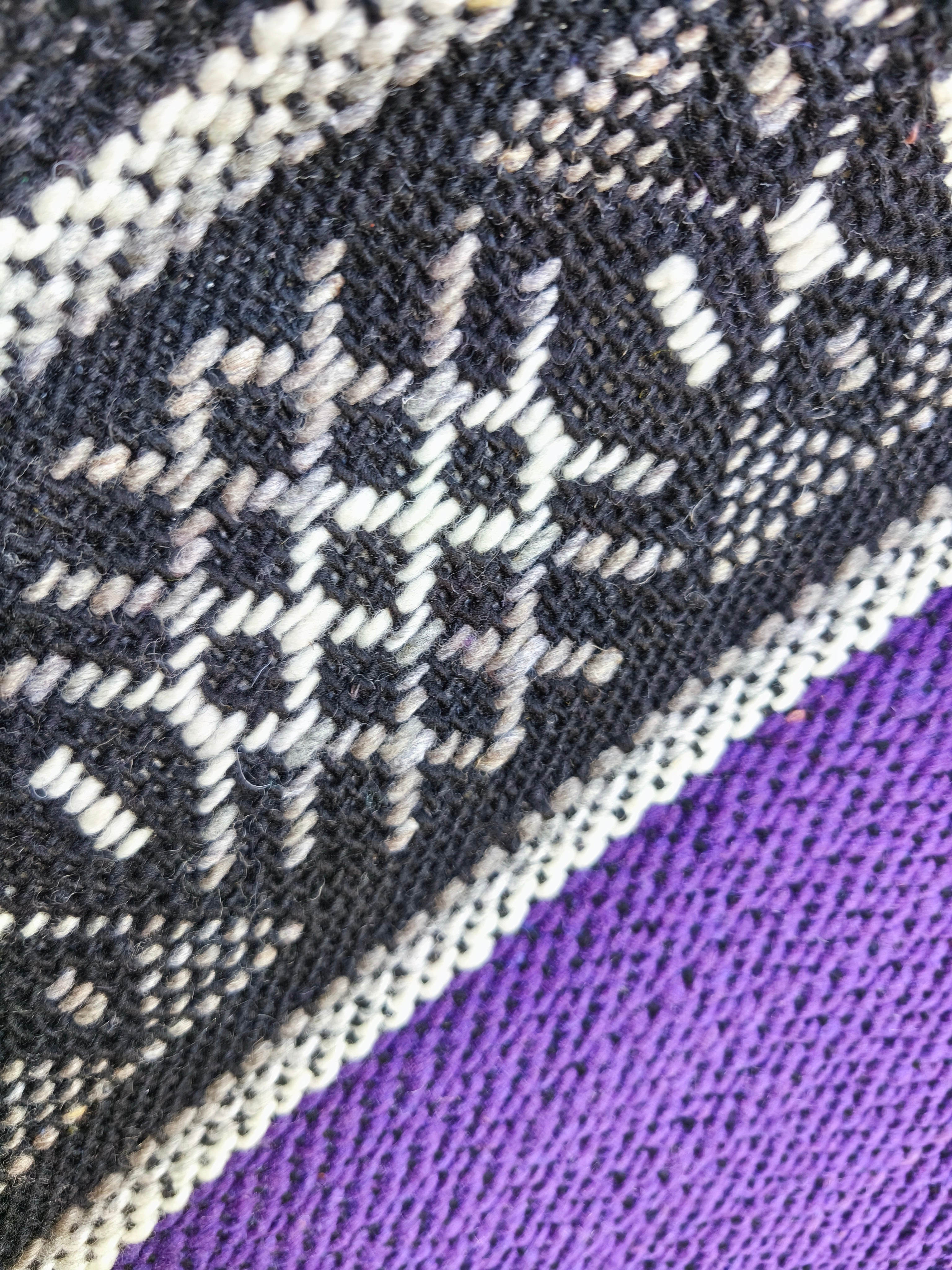 Ruana púrpura 100% lana natural