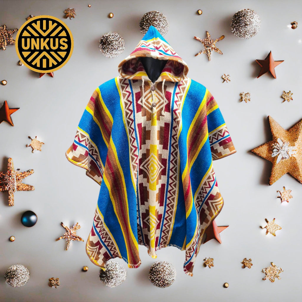 Poncho premium CHIMÚ con capucha