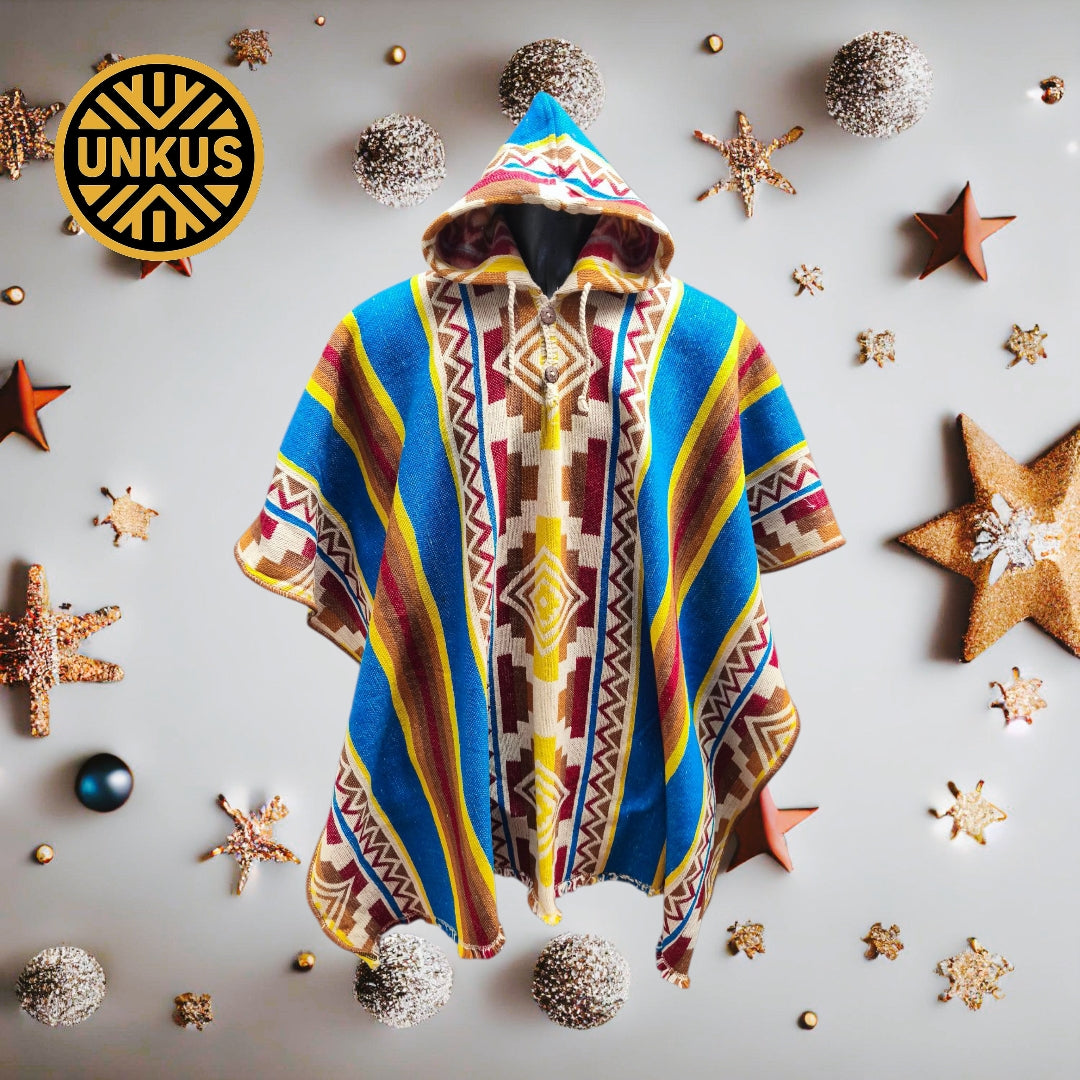 Poncho premium CHIMÚ con capucha