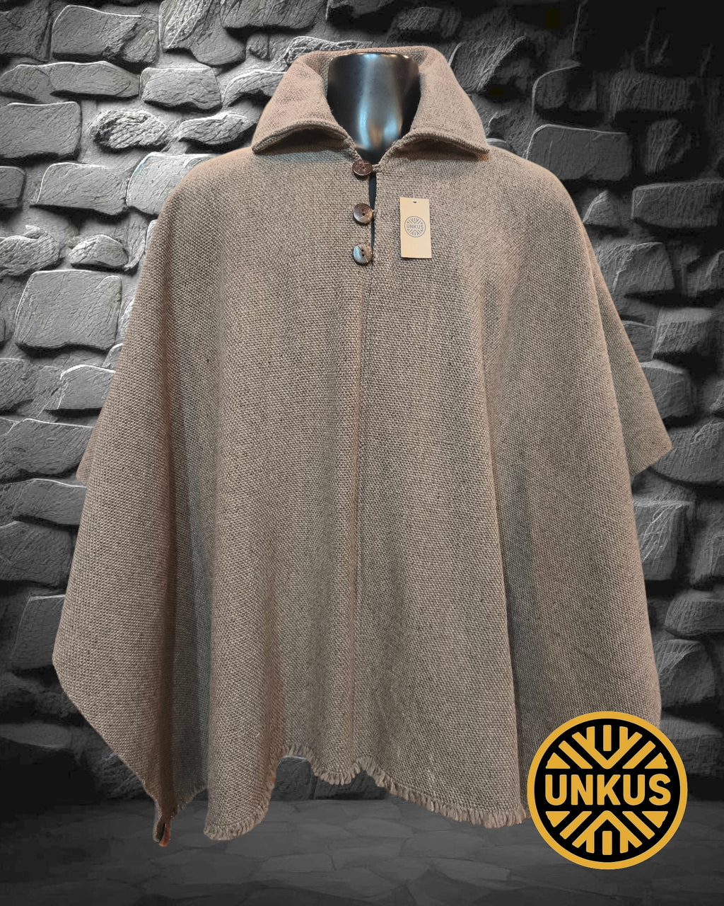 Poncho de Castilla Beige crudo
