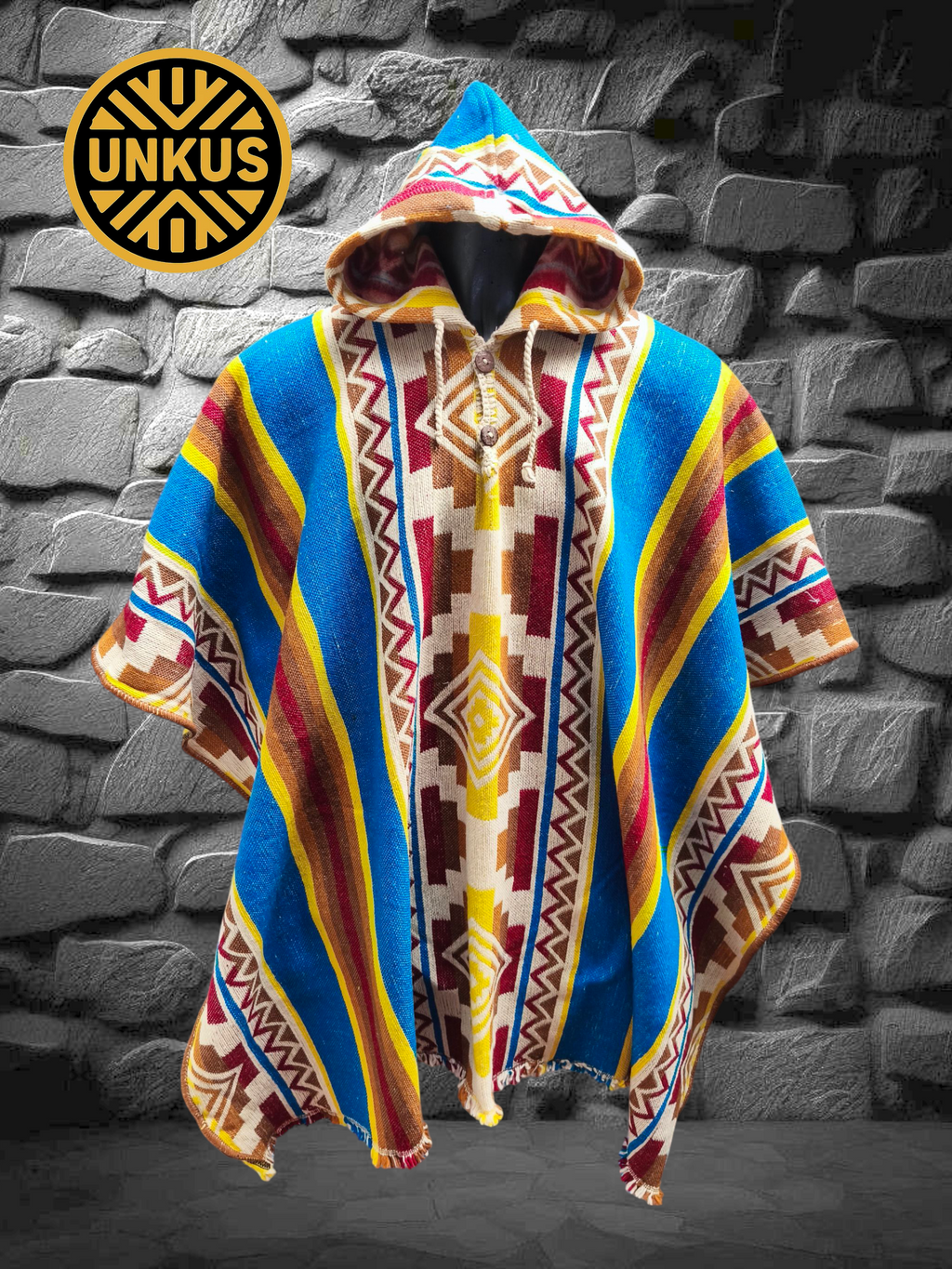 Poncho premium CHIMÚ con capucha