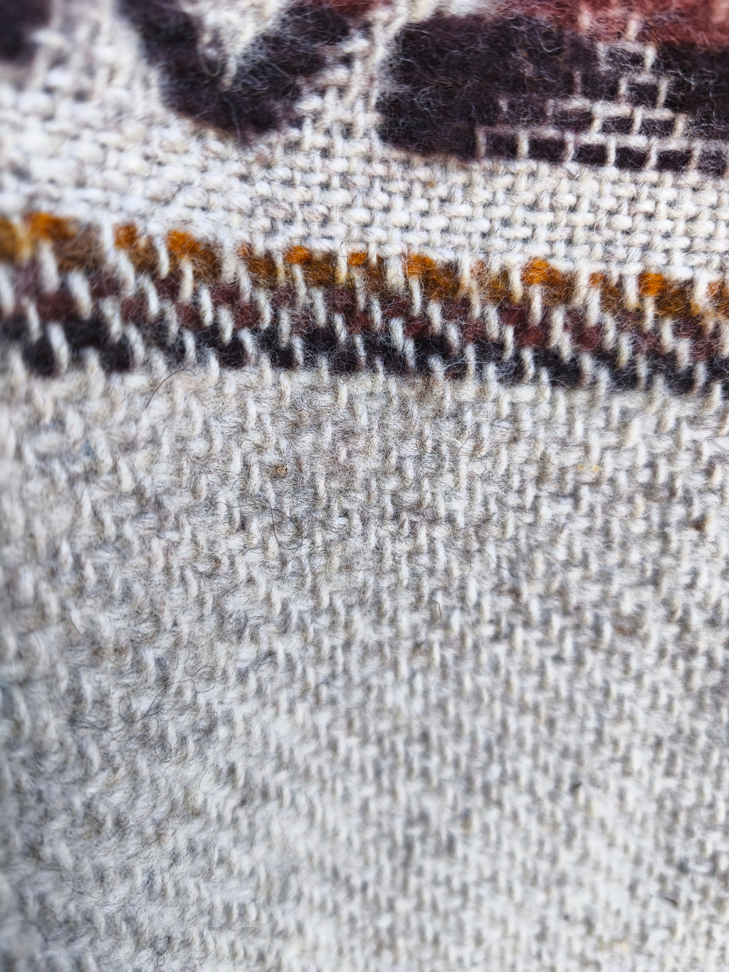 Ruana beige 100% lana natural