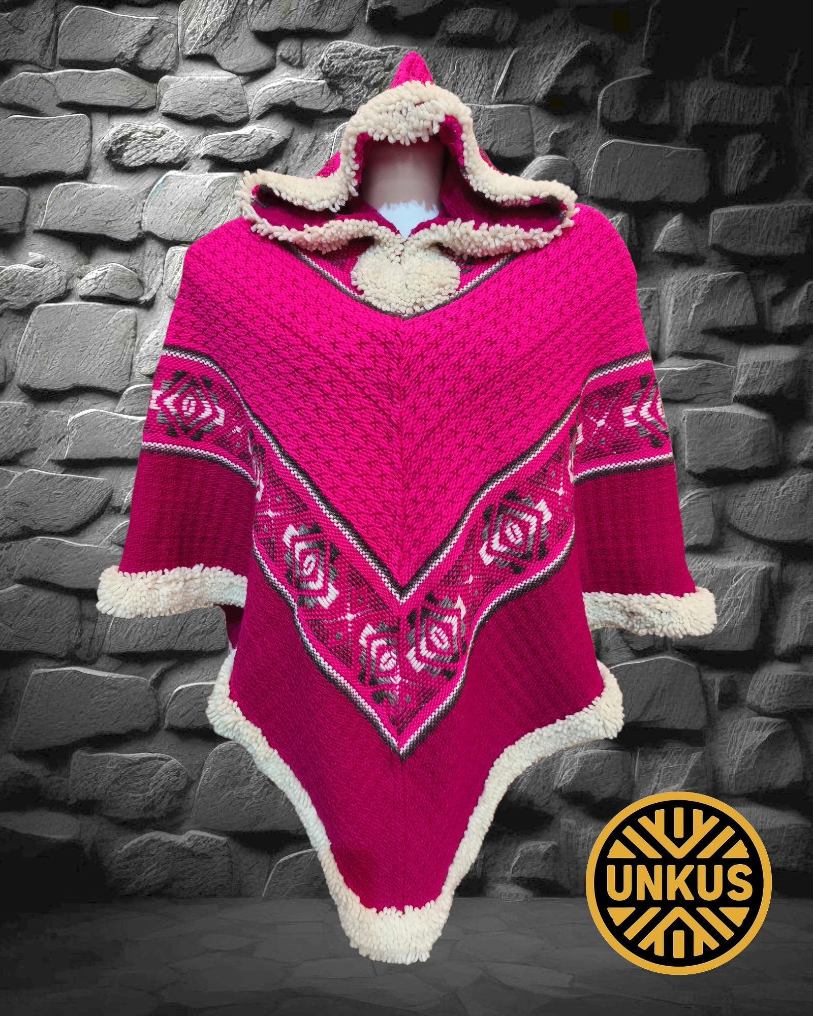 Poncho femenino 3 puntas (5 colores)