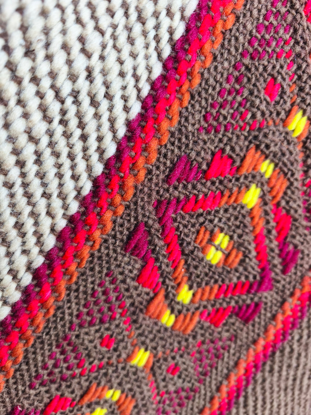 Ruana marrón 100% lana natural