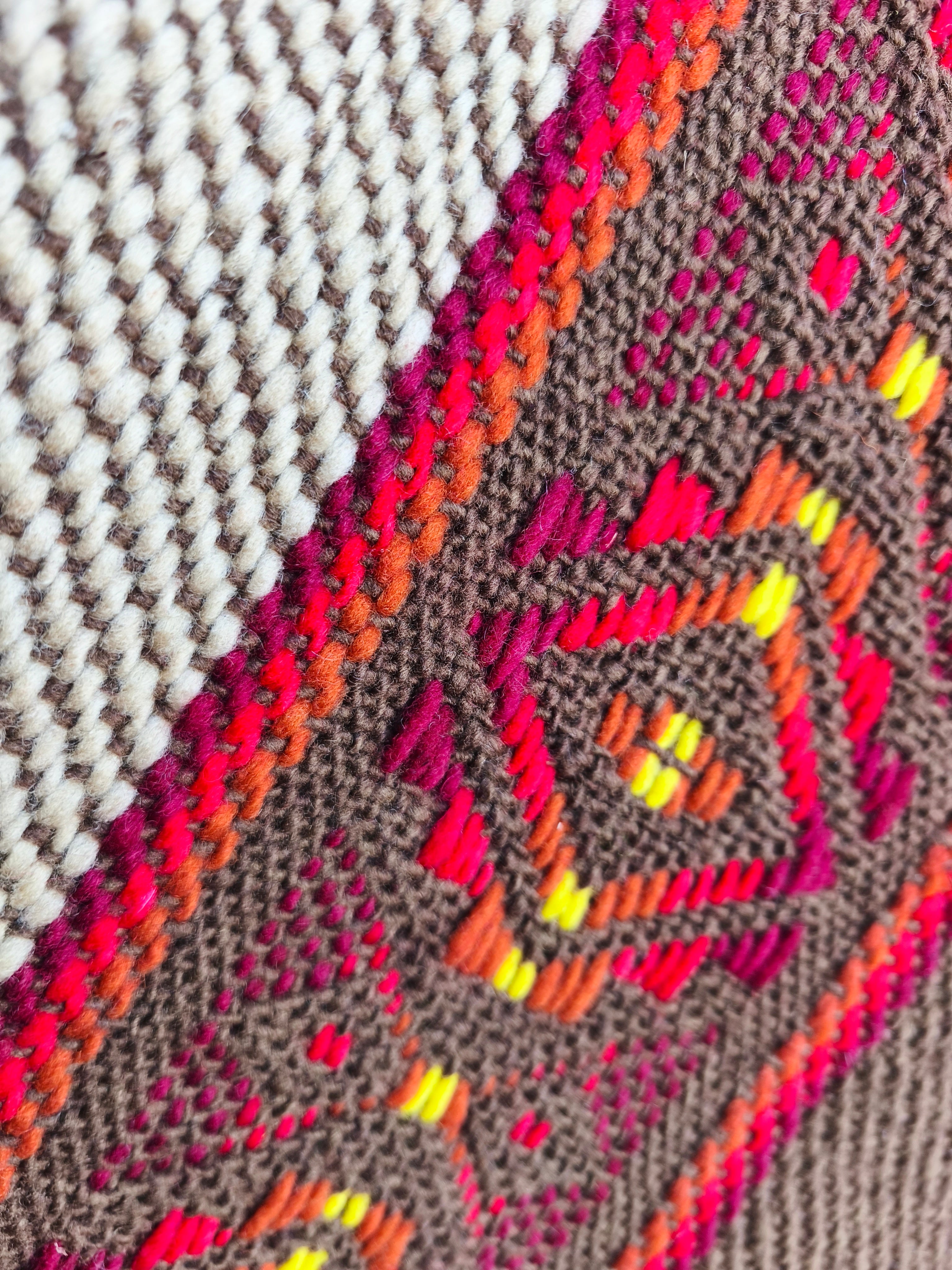 Ruana marrón 100% lana natural